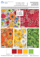 Craft Cotton Co. The Rainbow Garden – The Crafty Lass, 100 % Bio-Baumwolle, 45 x 55 cm breit, 5 Stück Fat Quarter zum Basteln, Quilten, Kinderbasteln